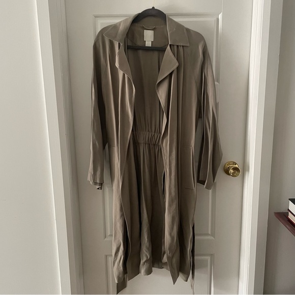 H&M buttonless trench coat with belt US Size Small - Picture 1 of 4